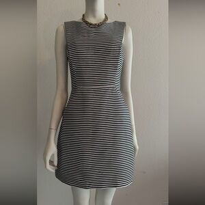 Armani Exchange Monochrome Striped Mini Dress